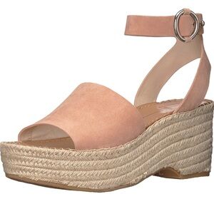 Dolce Vita Women's Lesly Wedge Sandals in Rose Suede